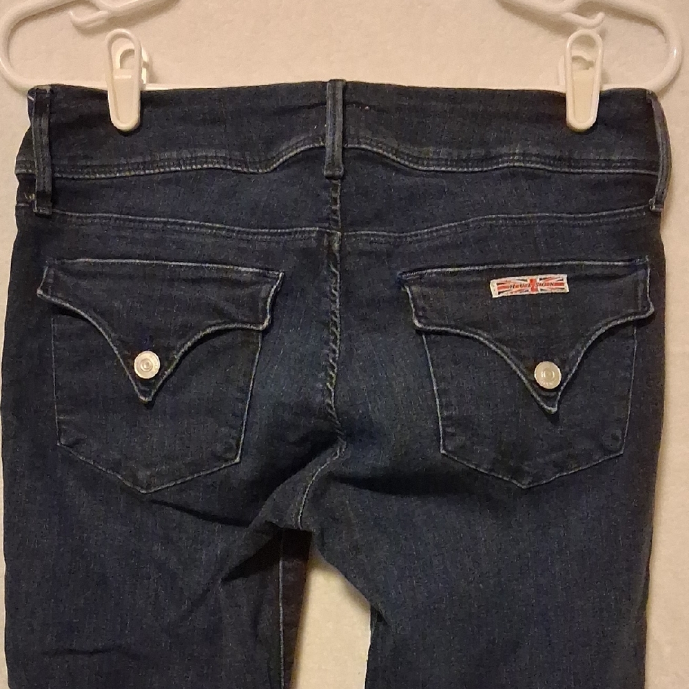 Hudson Jeans Women's "COLLIN Mid-Rise Boot Cut Crop" in Dark Blue